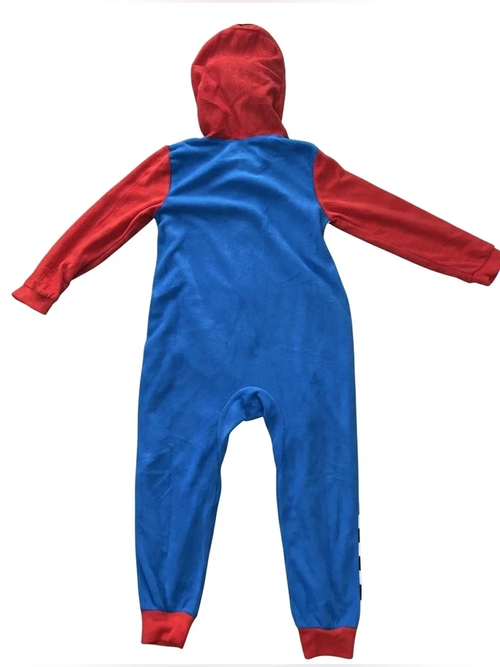 Mario Kart Racing Boys Hooded One Piece Pajamas Size 4/5 Fleece Union Suit